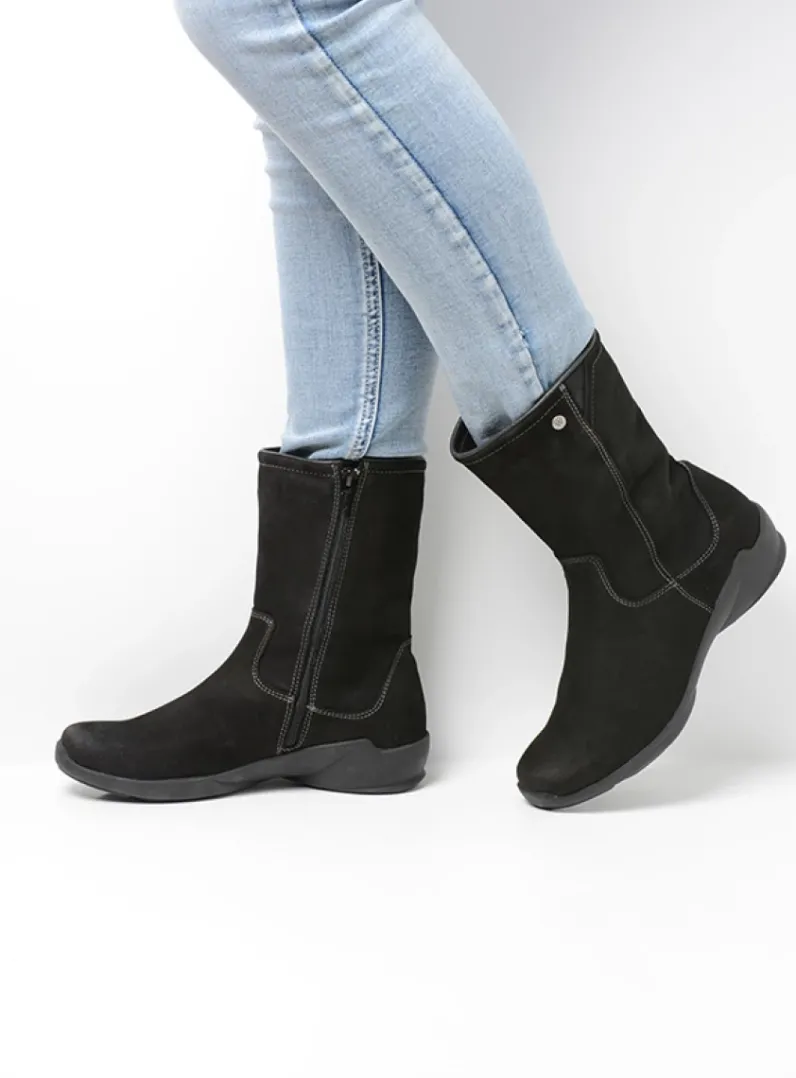 DAMES Wolky Herfst/Winter<Sole WR - zwart nubuck