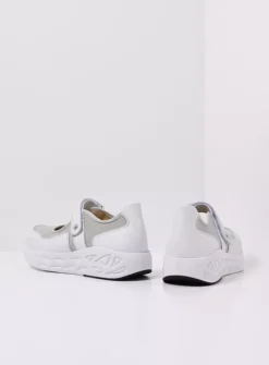 DAMES Wolky Wandelschoenen|Bandschoenen<Spring S2F - wit/grijsgroen combi stretchleer