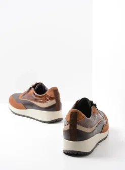 DAMES Wolky Lage Veterschoenen|Sneakers<Sprint - cognac combi leer