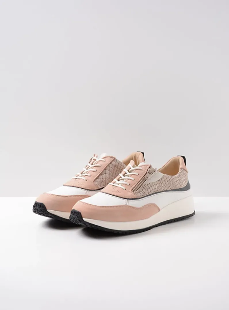 DAMES Wolky Lage Veterschoenen|Sneakers<Sprint - gebroken wit/nude combi leer