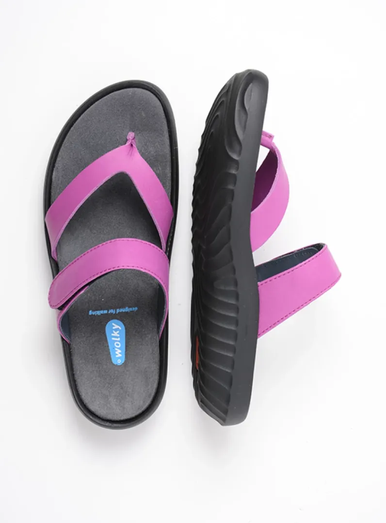 DAMES Wolky Slippers<Tahiti - fuchsia leer