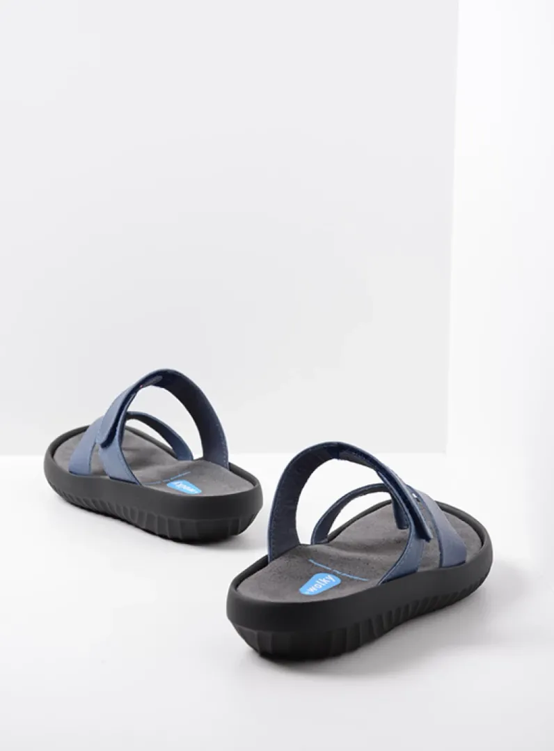 DAMES Wolky Slippers<Tahiti - jeans leer