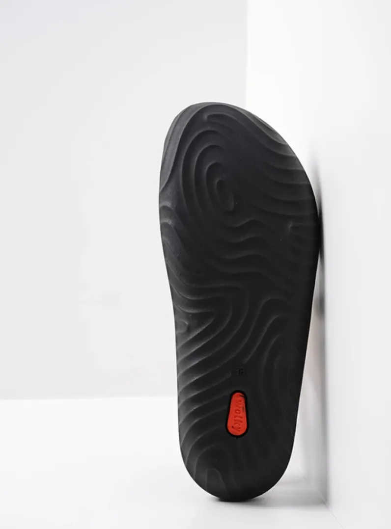 DAMES Wolky Slippers<Tahiti - jeans leer