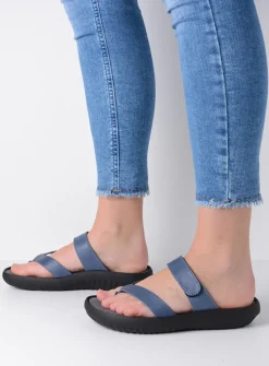 DAMES Wolky Slippers<Tahiti - jeans leer