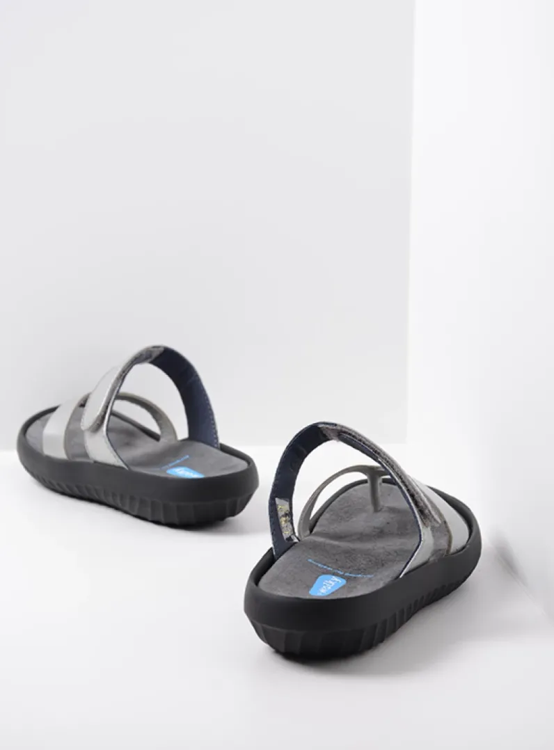 DAMES Wolky Slippers<Tahiti - zilver/grijs leer