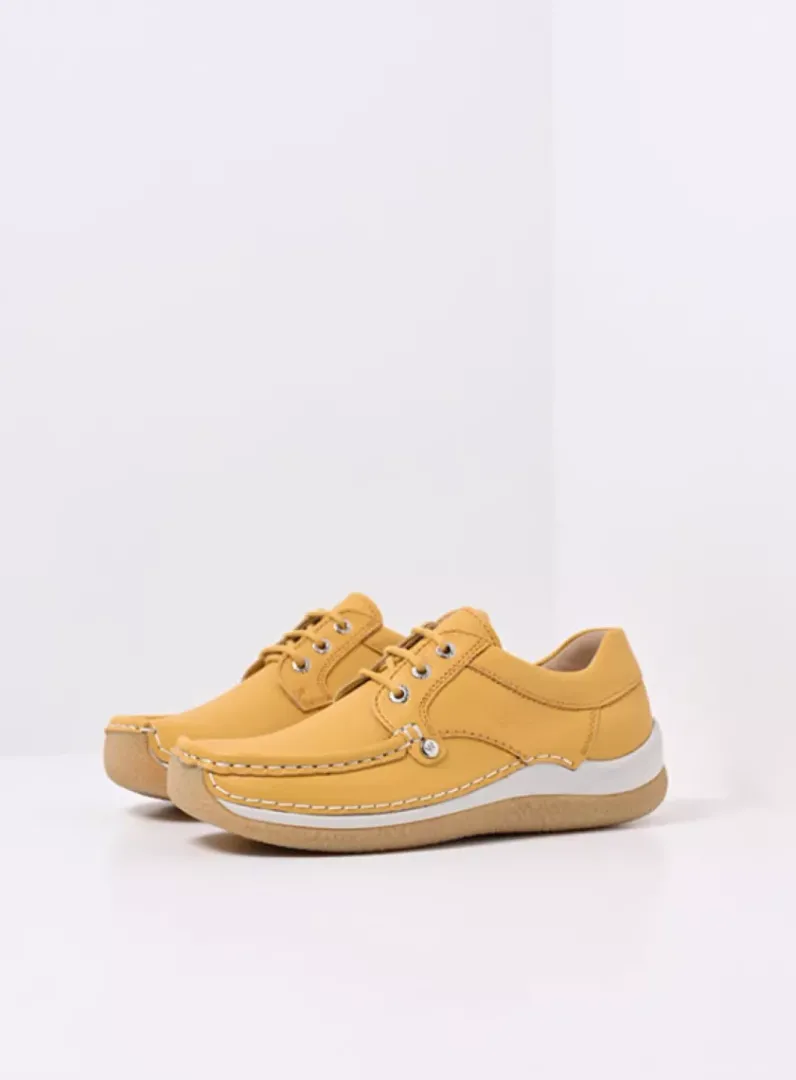 DAMES Wolky Lage Veterschoenen|Sneakers<Taranta - amber leer