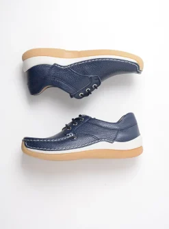 DAMES Wolky Lage Veterschoenen|Sneakers<Taranta - blauw leer