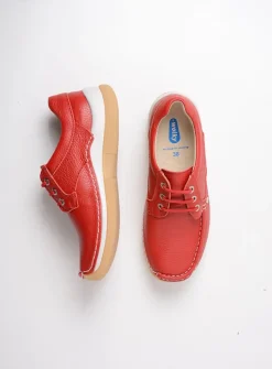 DAMES Wolky Lage Veterschoenen|Sneakers<Taranta - rood leer