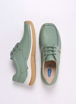 DAMES Wolky Lage Veterschoenen|Sneakers<Taranta - saliegroen leer