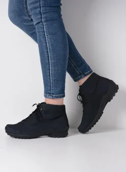 DAMES Wolky Hoge Veterschoenen|Herfst/Winter<Teton - blauw nubuck