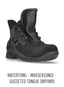 DAMES Wolky Hoge Veterschoenen|Wandelschoenen<Traction WP - zwart nubuck