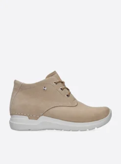 DAMES Wolky Hoge Veterschoenen|Wandelschoenen<Truth DB - beige nubuck