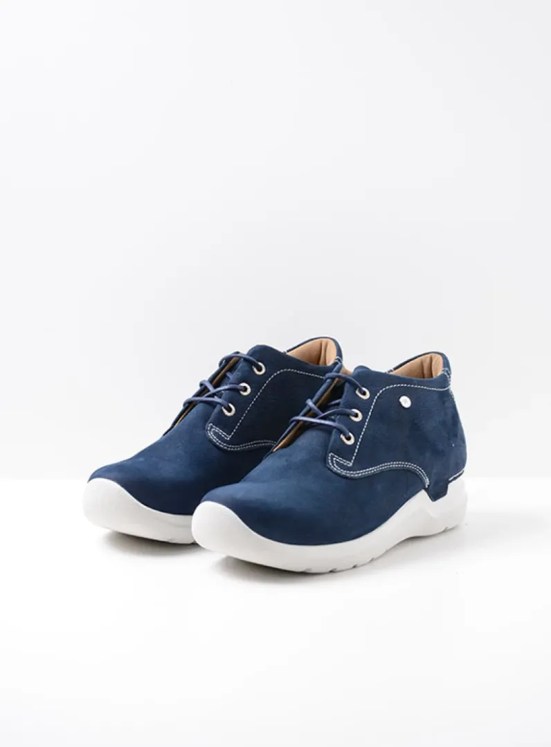 DAMES Wolky Hoge Veterschoenen|Wandelschoenen<Truth DB - denim nubuck