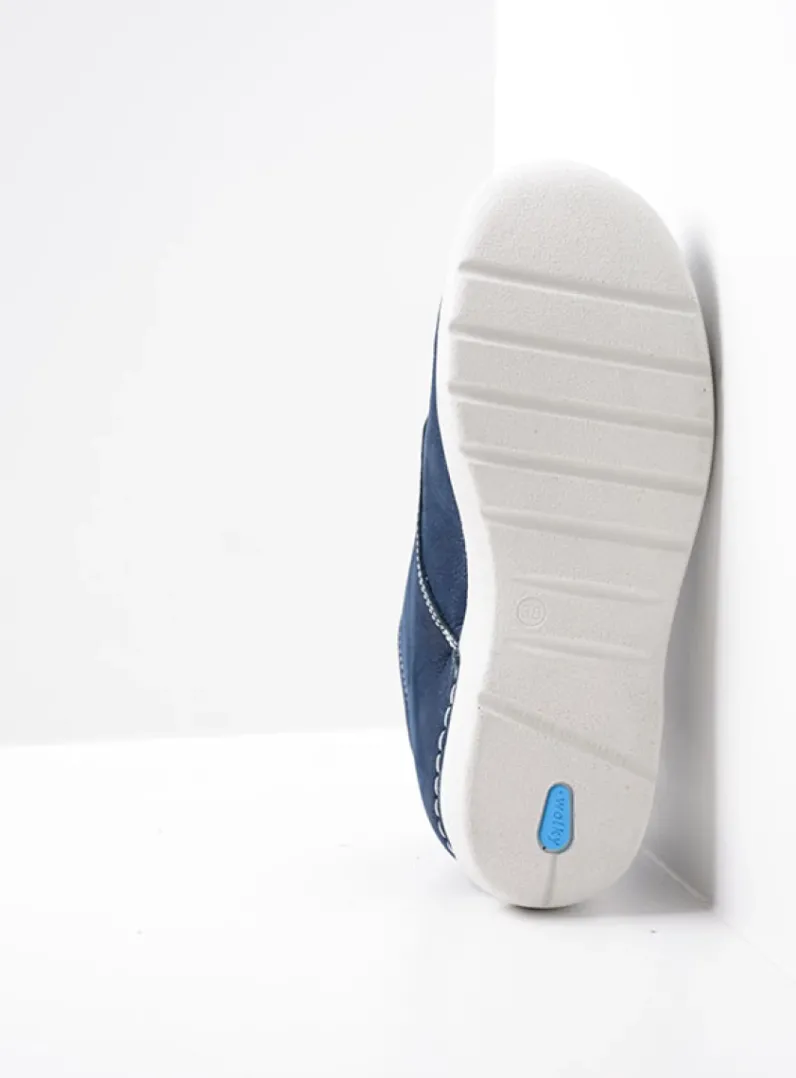 DAMES Wolky Hoge Veterschoenen|Wandelschoenen<Truth DB - denim nubuck