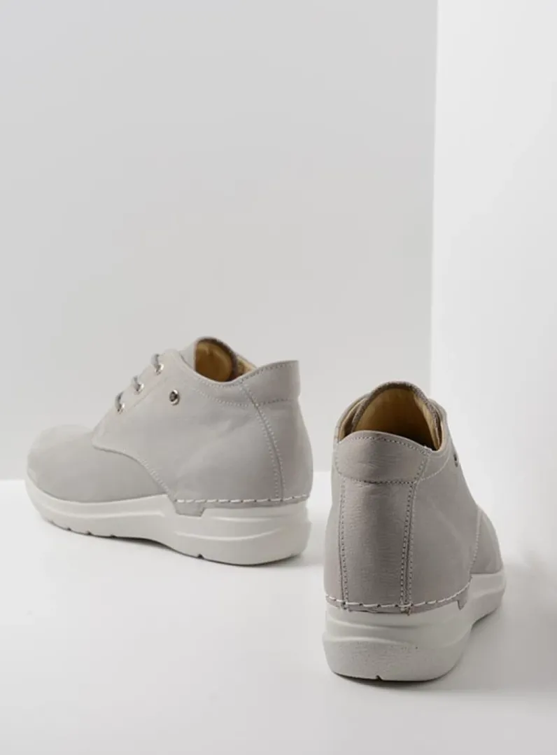 DAMES Wolky Hoge Veterschoenen|Wandelschoenen<Truth HV - lichtgrijs nubuck