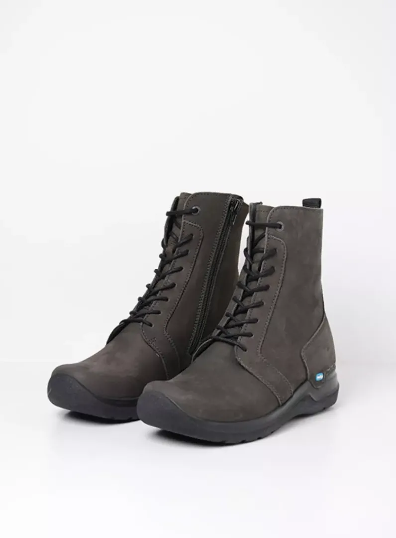 DAMES Wolky Hoge Veterschoenen|Veterlaarzen<Viper - asfalt nubuck