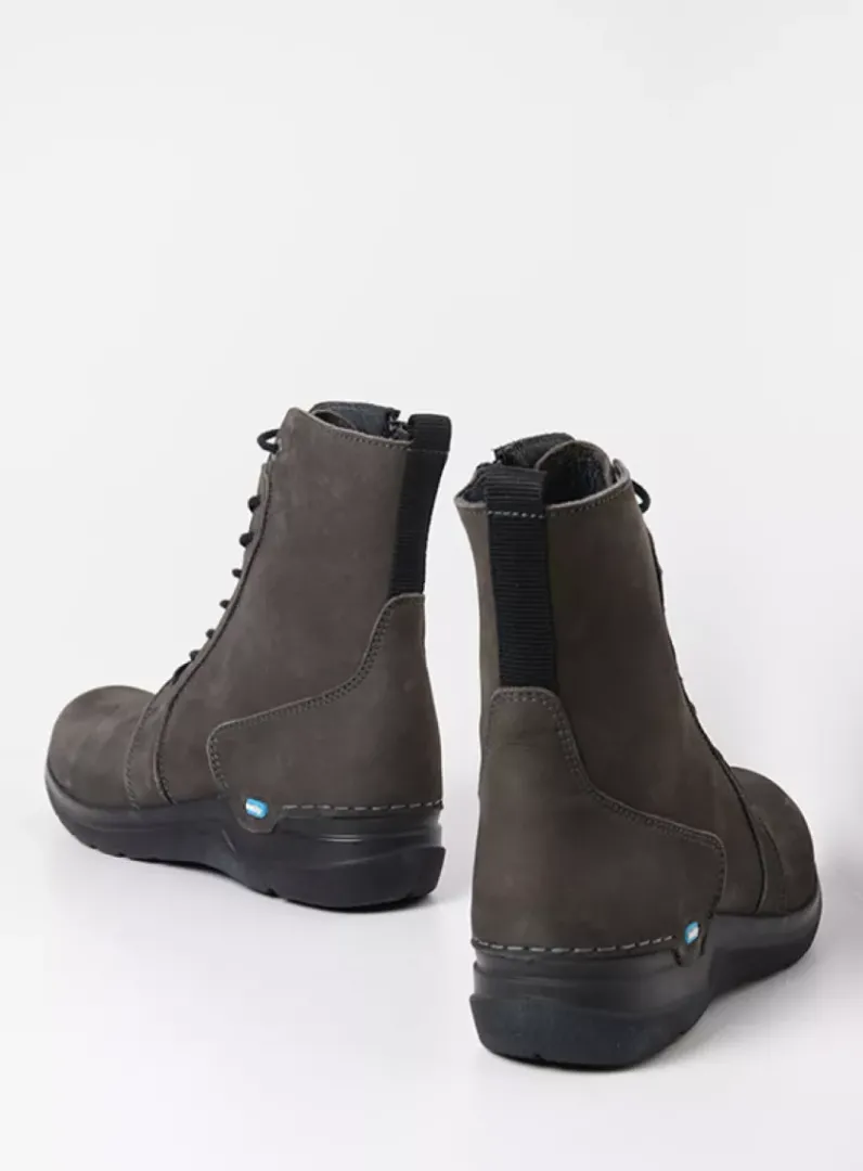 DAMES Wolky Hoge Veterschoenen|Veterlaarzen<Viper - asfalt nubuck