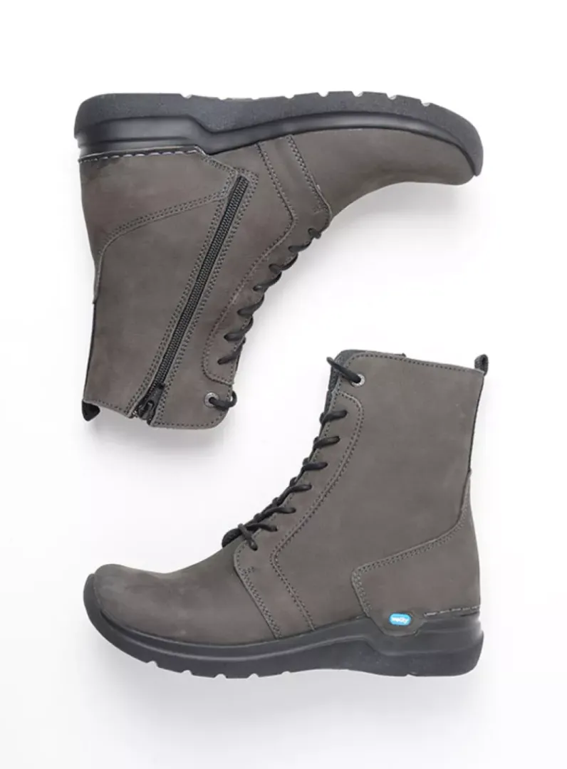DAMES Wolky Hoge Veterschoenen|Veterlaarzen<Viper - asfalt nubuck