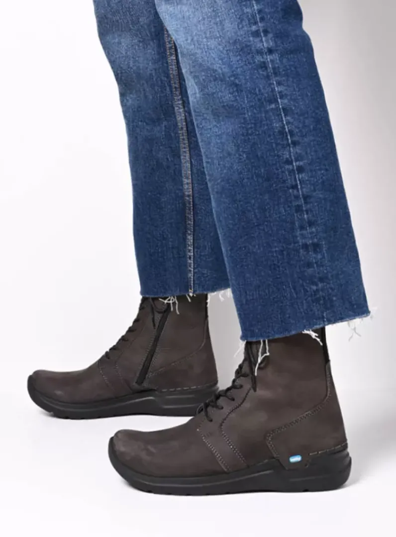 DAMES Wolky Hoge Veterschoenen|Veterlaarzen<Viper - asfalt nubuck