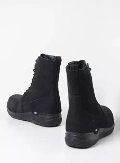 DAMES Wolky Hoge Veterschoenen|Veterlaarzen<Viper - zwart nubuck