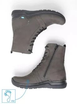 DAMES Wolky Hoge Veterschoenen|Veterlaarzen<Viper HV - asfalt nubuck