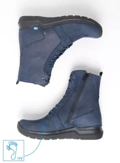 DAMES Wolky Hoge Veterschoenen|Veterlaarzen<Viper HV - denim blauw nubuck