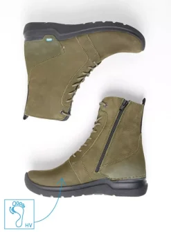 DAMES Wolky Hoge Veterschoenen|Veterlaarzen<Viper HV - pesto groen nubuck