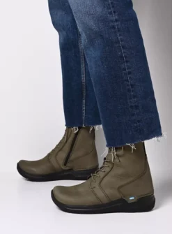 DAMES Wolky Hoge Veterschoenen|Veterlaarzen<Viper HV - pesto groen nubuck