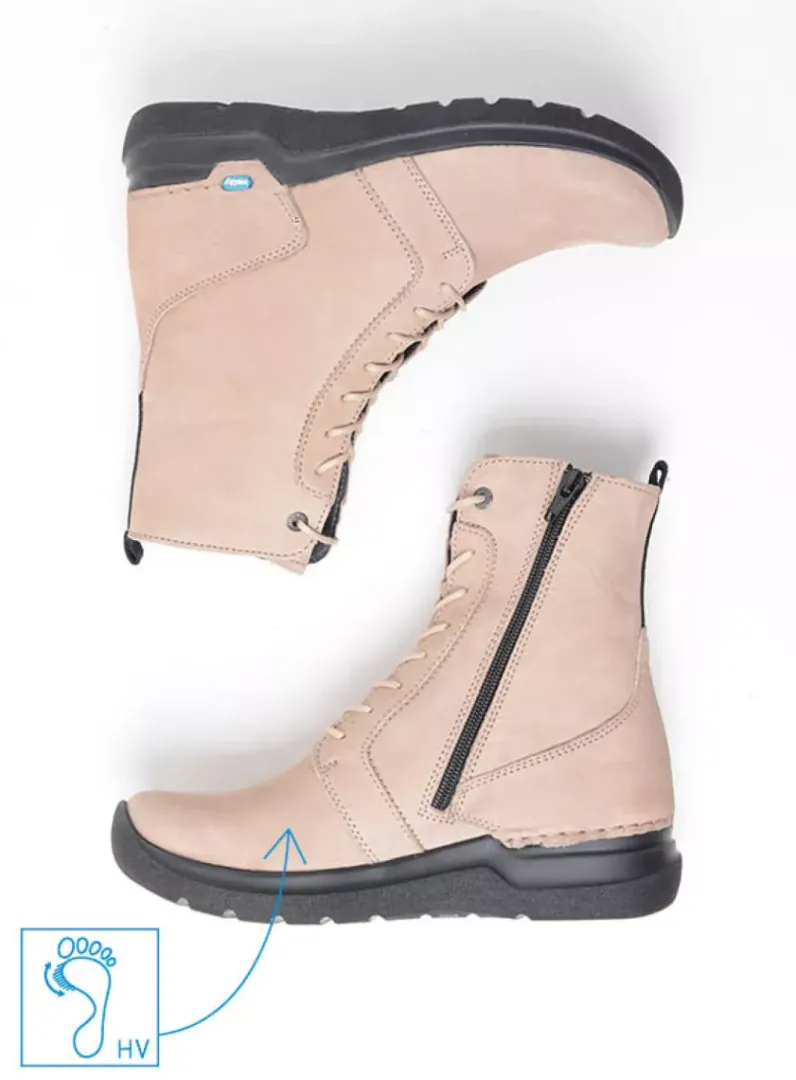 DAMES Wolky Hoge Veterschoenen|Veterlaarzen<Viper HV - safari nubuck