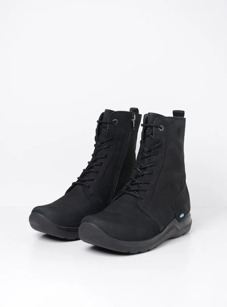 DAMES Wolky Hoge Veterschoenen|Veterlaarzen<Viper HV - zwart nubuck