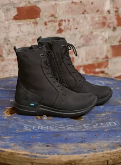DAMES Wolky Hoge Veterschoenen|Veterlaarzen<Viper HV - zwart nubuck