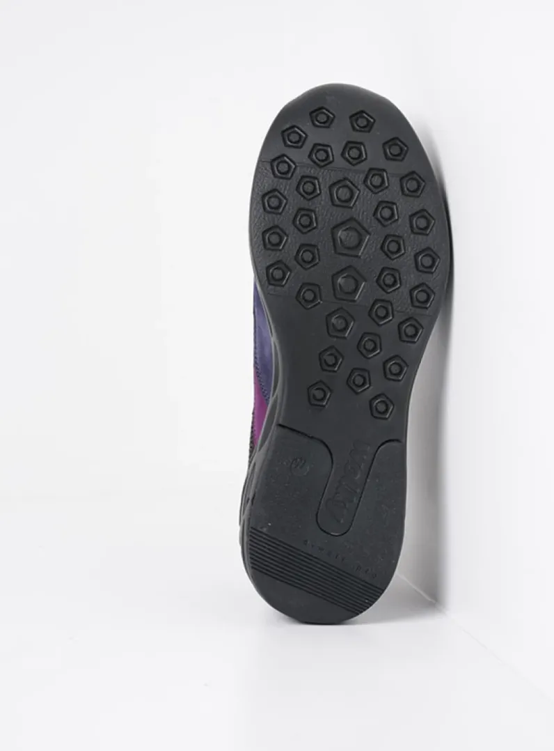 DAMES Wolky Lage Veterschoenen|Wandelschoenen<Vitality S2F - paars combi stretch leer