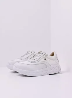 DAMES Wolky Lage Veterschoenen|Wandelschoenen<Vitality S2F - wit/gebroken combi stretch leer