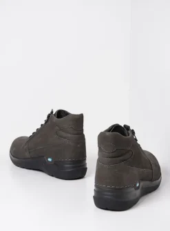 DAMES Wolky Hoge Veterschoenen|Wandelschoenen<Why - asfalt nubuck