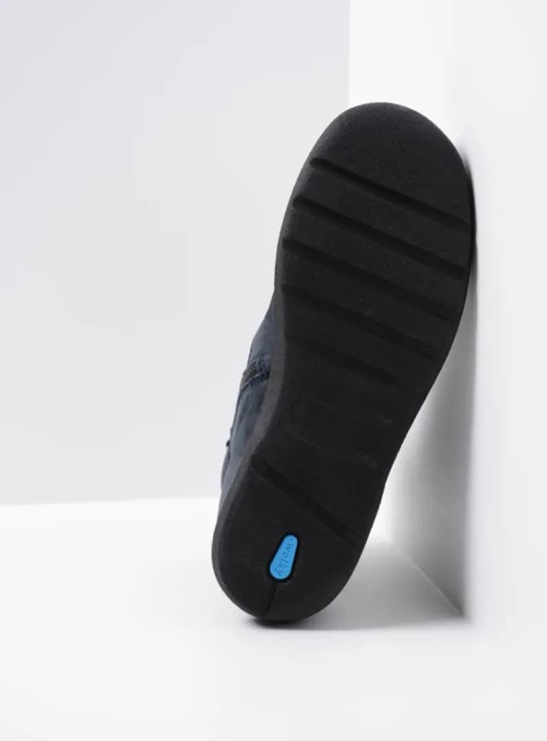 DAMES Wolky Hoge Veterschoenen|Wandelschoenen<Whynot - blauw nubuck