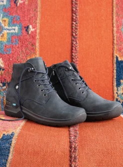 DAMES Wolky Hoge Veterschoenen|Wandelschoenen<Whynot - blauw nubuck