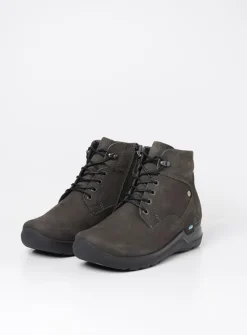 DAMES Wolky Hoge Veterschoenen|Wandelschoenen<Whynot HV - asfalt nubuck