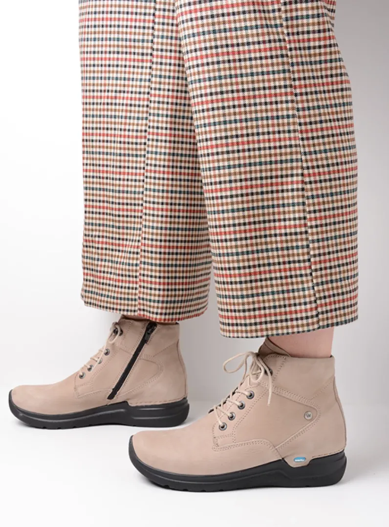 DAMES Wolky Hoge Veterschoenen|Wandelschoenen<Whynot HV - safari nubuck