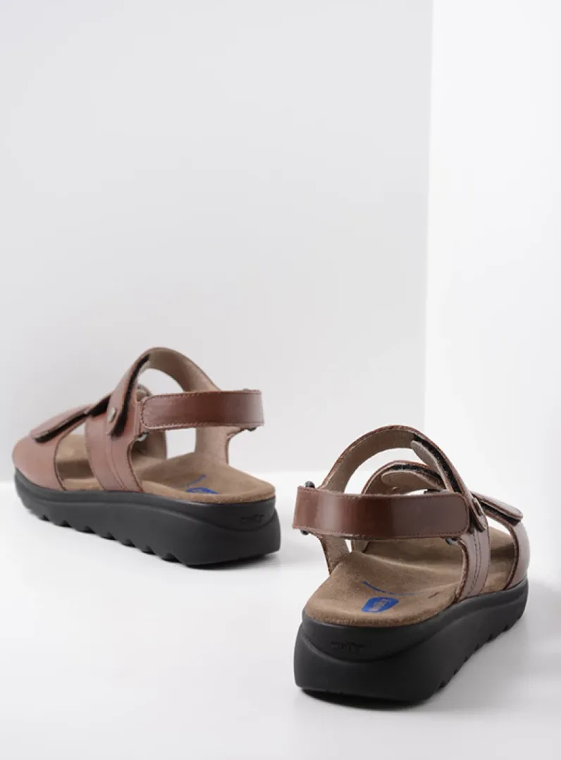 DAMES Wolky Sandalen<Yard - cognac leer