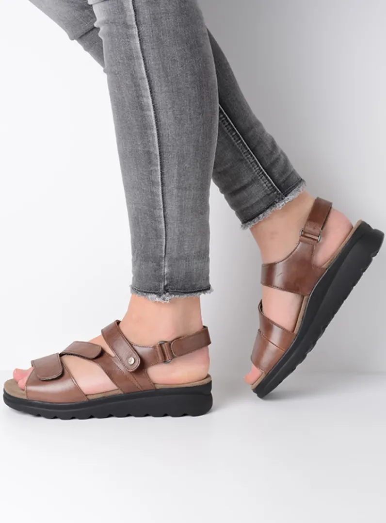 DAMES Wolky Sandalen<Yard - cognac leer
