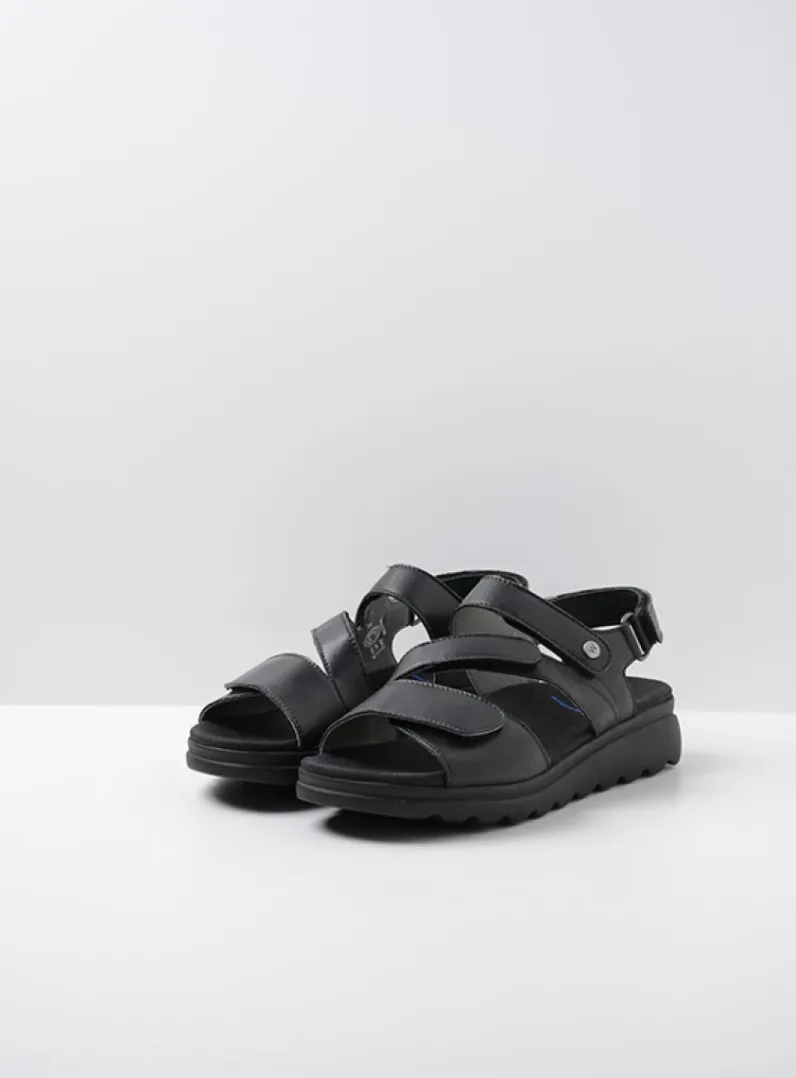 DAMES Wolky Sandalen<Yard - zwart leer