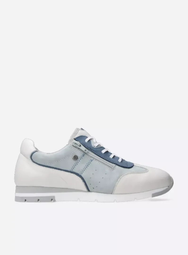 DAMES Wolky Lage Veterschoenen|Sneakers<Yell XW - gebroken wit/denim leer