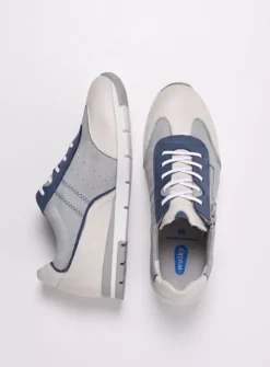 DAMES Wolky Lage Veterschoenen|Sneakers<Yell XW - gebroken wit/denim leer