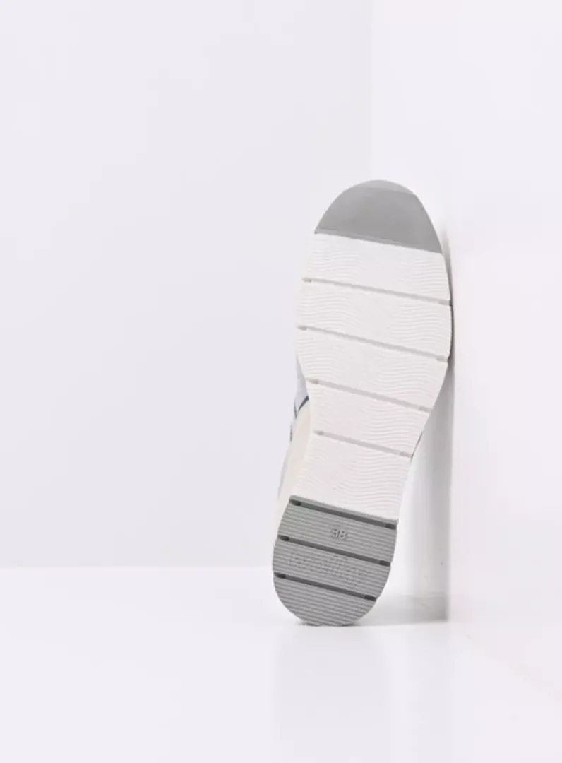 DAMES Wolky Lage Veterschoenen|Sneakers<Yell XW - gebroken wit/denim leer