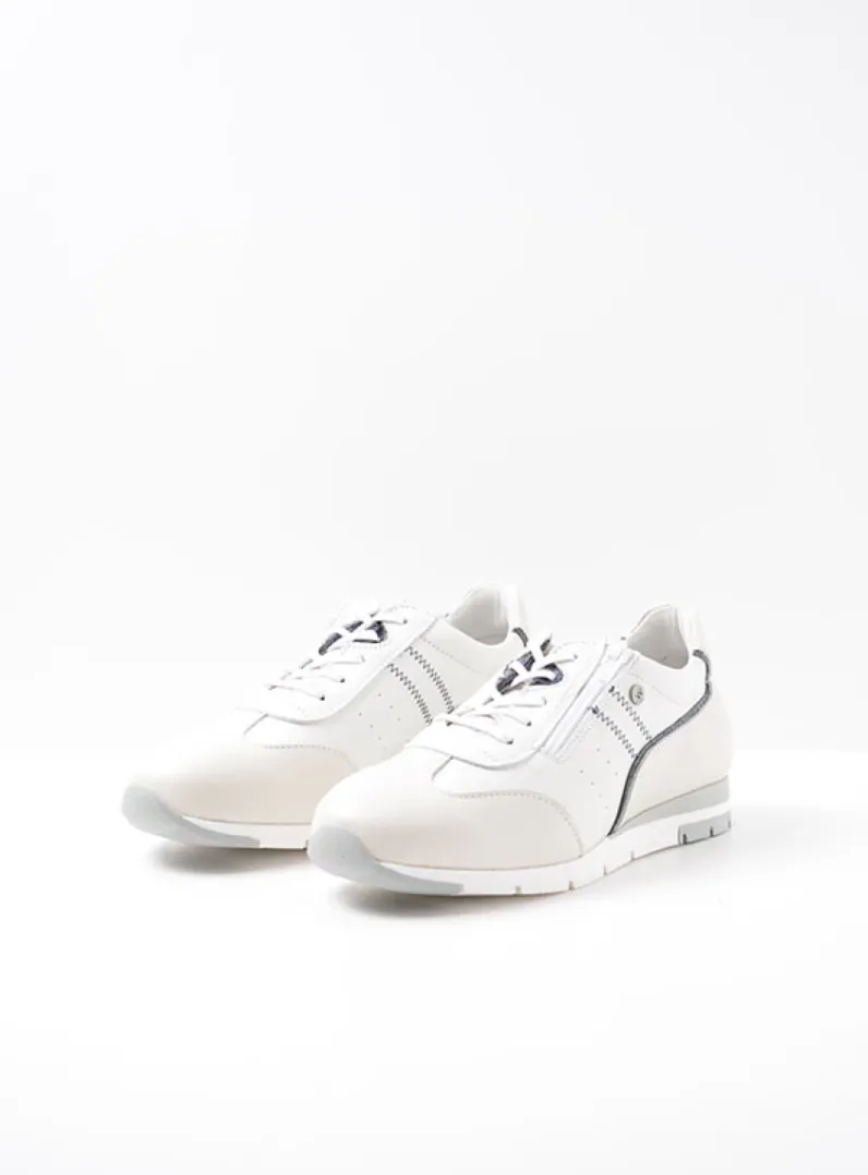 DAMES Wolky Lage Veterschoenen|Sneakers<Yell XW - wit/blauw leer