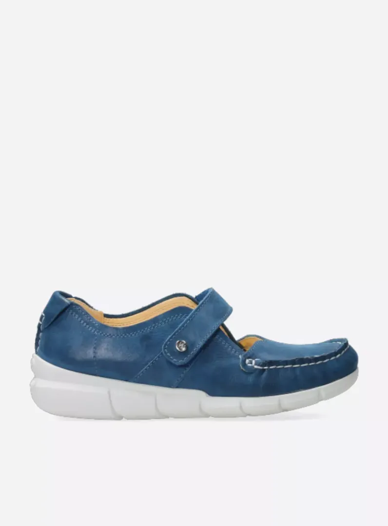 DAMES Wolky Bandschoenen<Yukon - blauw effectleer