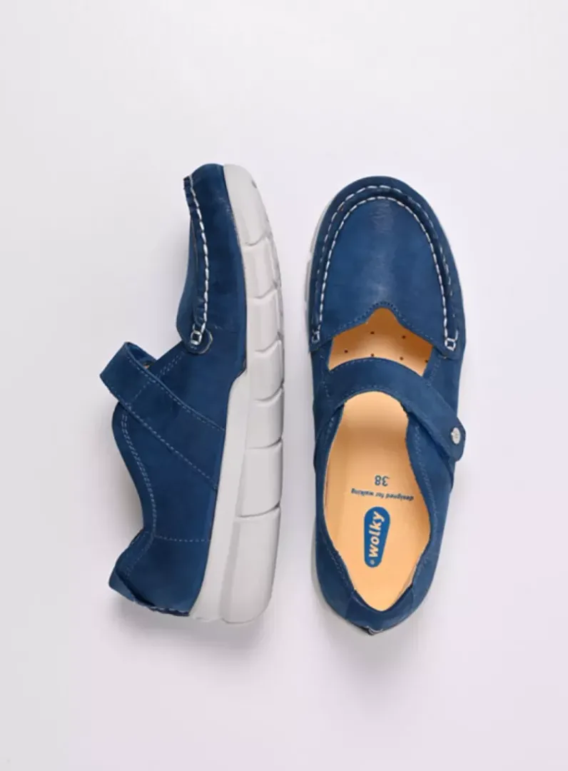DAMES Wolky Bandschoenen<Yukon - blauw effectleer