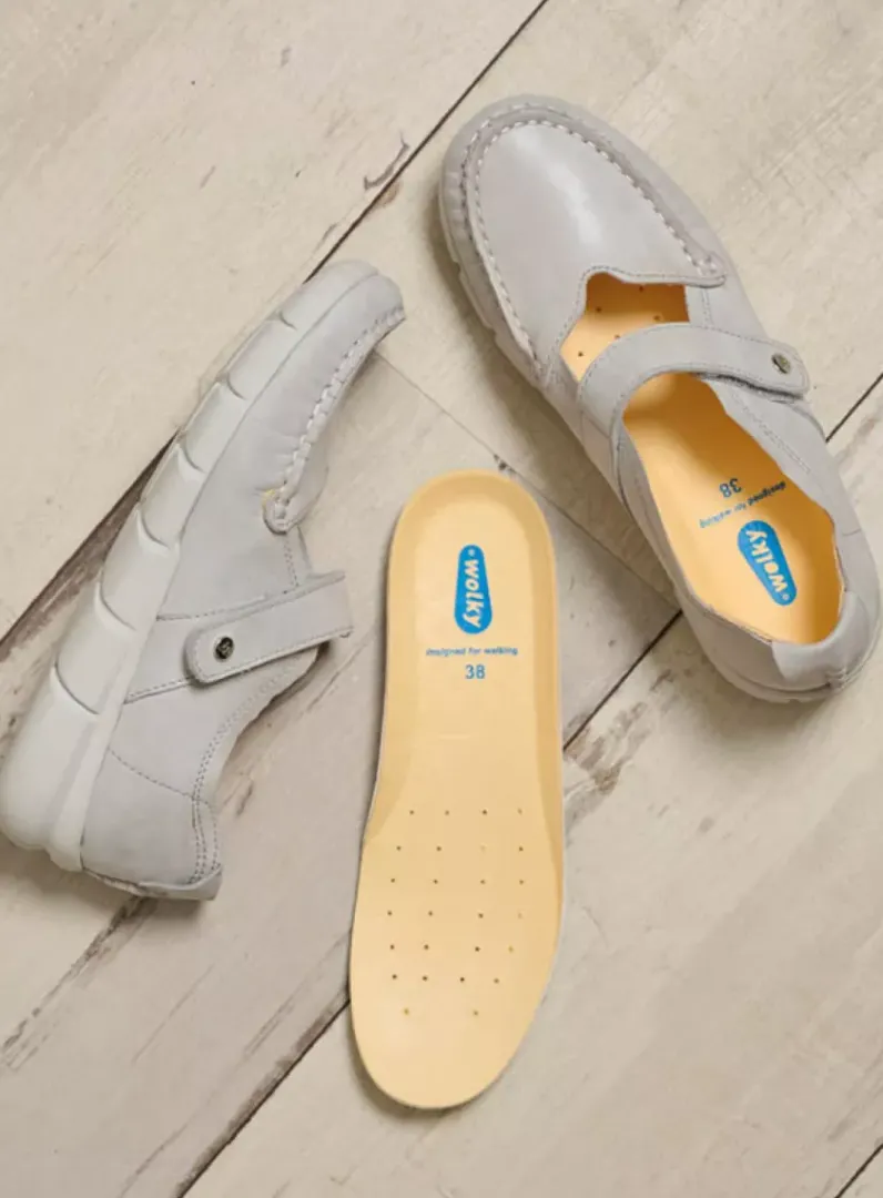 DAMES Wolky Bandschoenen<Yukon - gebroken wit effectleer