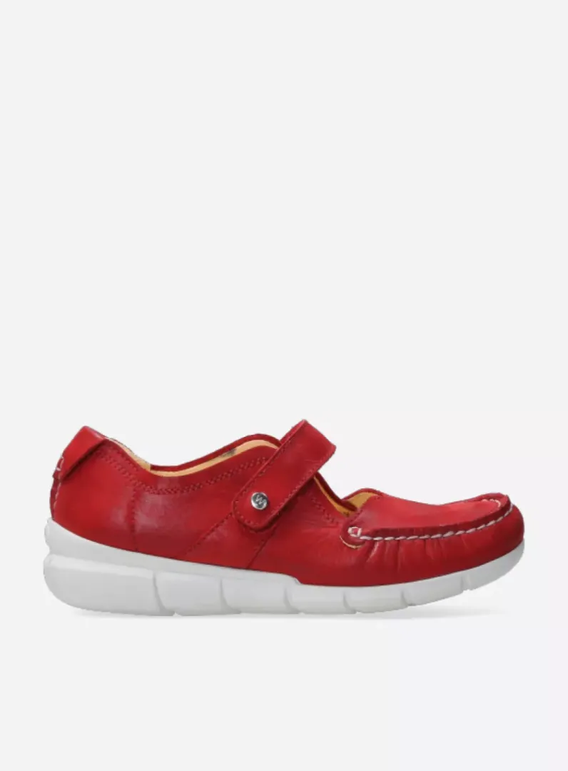 DAMES Wolky Bandschoenen<Yukon - rood effectleer