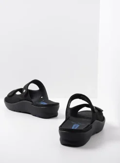 DAMES Wolky Slippers<Zaandam - zwart nubuck